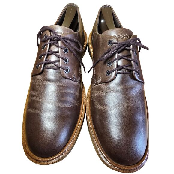 Ecco Mens Lace Up Loafer EU 40 US Size 7 Brown Leather  Leather Insole Excellent main image 4